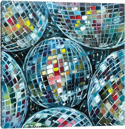 Disco Balls Canvas Art Print - Dopamine Decor