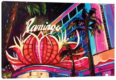 Hotel Flamingo Las Vegas Canvas Art Print - Nevada Art
