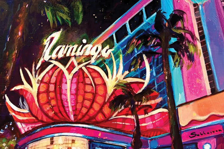 Hotel Flamingo Las Vegas by Victoria Sukhasyan wall art