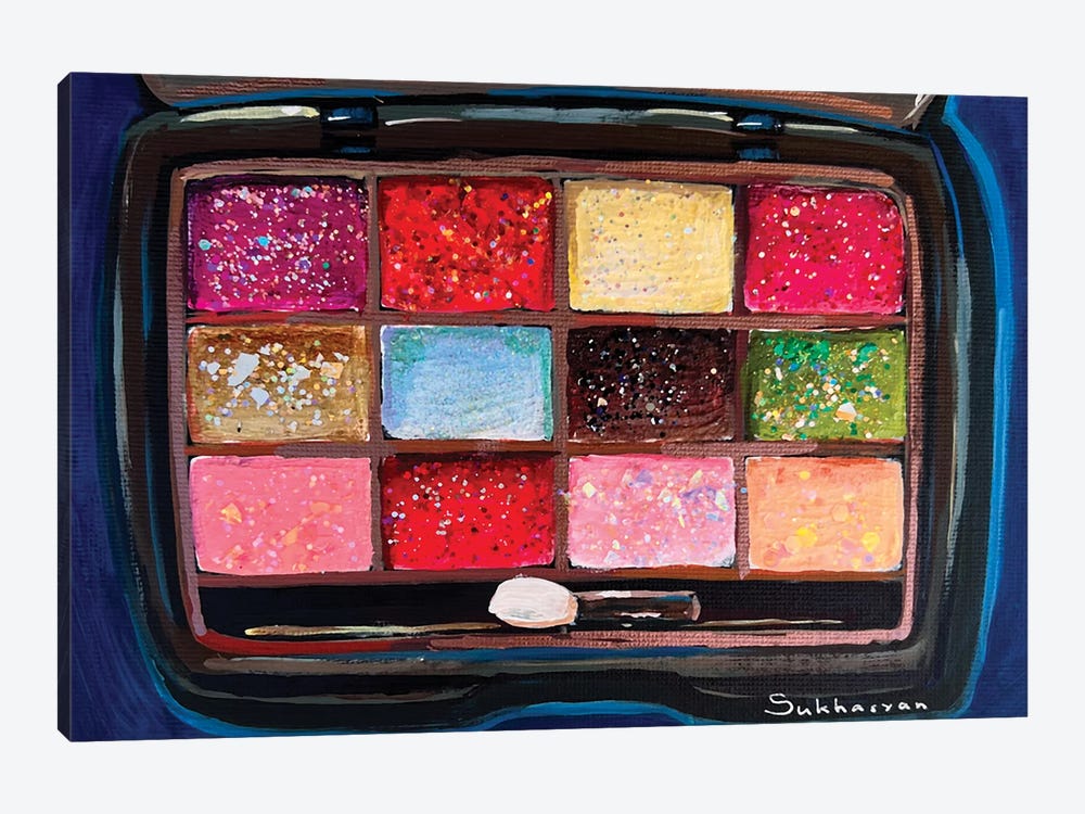 Still Life With Eyeshadow Palette by Victoria Sukhasyan 1-piece Canvas Print