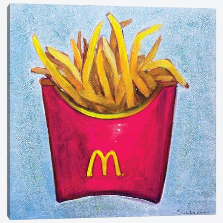 Still Life With French Fries II Canvas Print #VSH219} by Victoria Sukhasyan Canvas Print