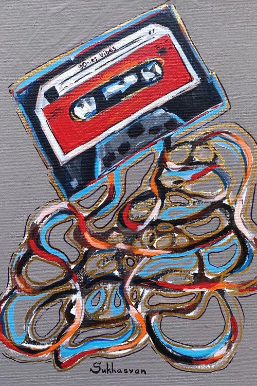 Still Life With Cassette Tape by Victoria Sukhasyan wall art