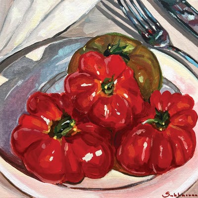 Still Life With Tomatoes II by Victoria Sukhasyan framed wall art