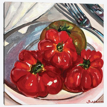 Still Life With Tomatoes II Canvas Print #VSH220} by Victoria Sukhasyan Canvas Art