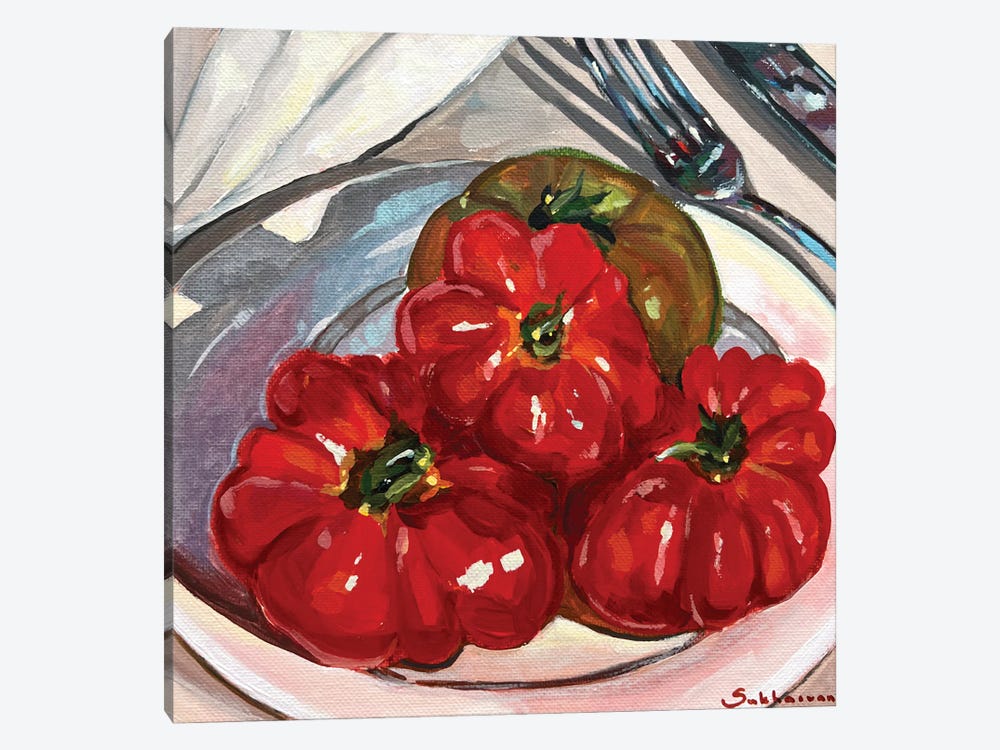 Still Life With Tomatoes II by Victoria Sukhasyan 1-piece Canvas Wall Art
