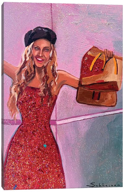 Carrie Bradshaw. Sex And The City Canvas Art Print - Sitcoms & Comedy TV Show Art