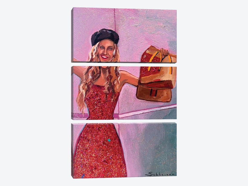Carrie Bradshaw. Sex And The City by Victoria Sukhasyan 3-piece Canvas Artwork