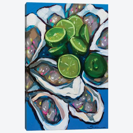 Still Life With Oysters And Limes Canvas Print #VSH231} by Victoria Sukhasyan Canvas Print