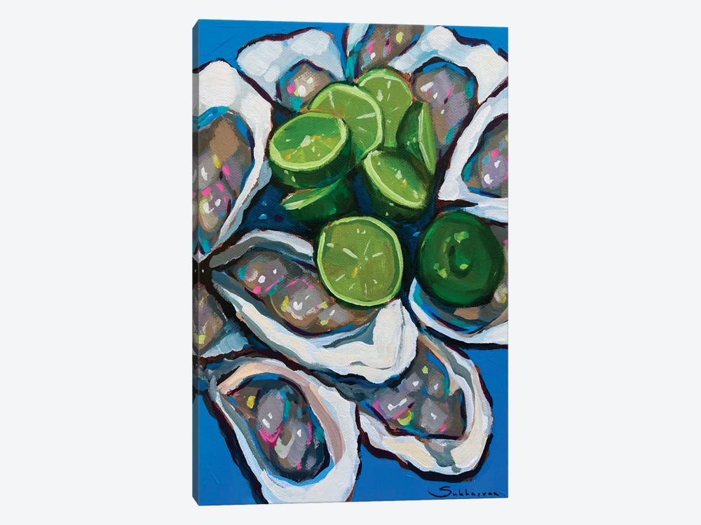 Still Life With Oysters And Limes by Victoria Sukhasyan 1-piece Canvas Artwork