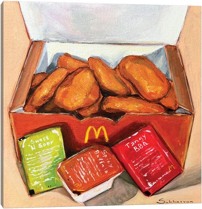 Still Life With Nuggets Canvas Art Print - American Cuisine Art