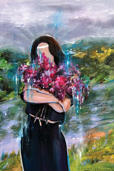 Fine Art Print: Young Women With Flowers by Victoria Sukhasyan