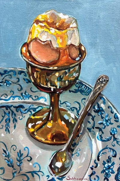 Granny Chic: Still Life With The Egg by Victoria Sukhasyan