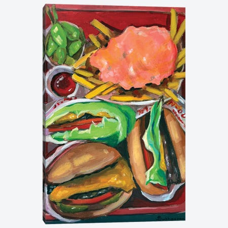 Still Life With In-N-Out Burgers And Fries II Canvas Print #VSH240} by Victoria Sukhasyan Canvas Art