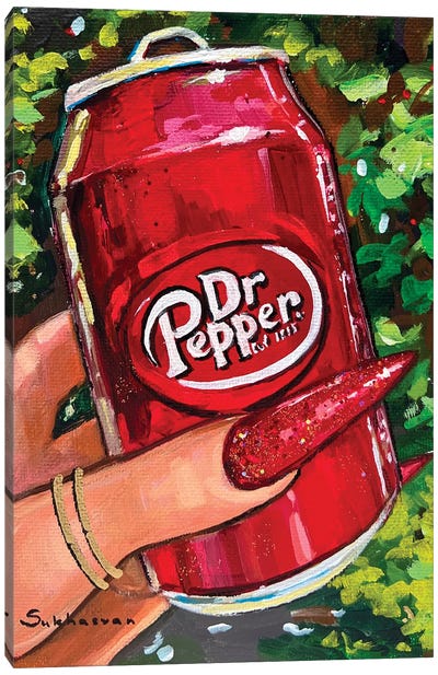 Dr Pepper Canvas Art Print - International Cuisine Art