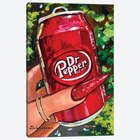 Dr Pepper Canvas Print #VSH247} by Victoria Sukhasyan Canvas Art Print