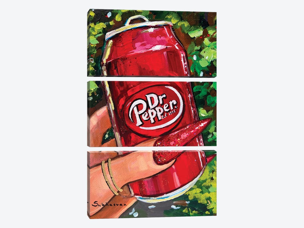 Dr Pepper by Victoria Sukhasyan 3-piece Canvas Art Print