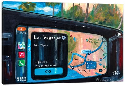 Lets Go To Las Vegas Baby Canvas Art Print - Victoria Sukhasyan