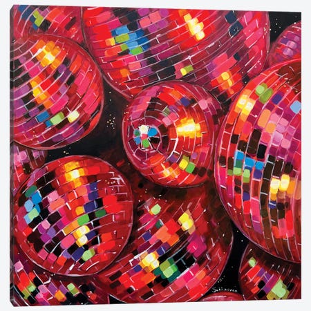 Still Life With Red Disco Balls Canvas Print #VSH252} by Victoria Sukhasyan Art Print
