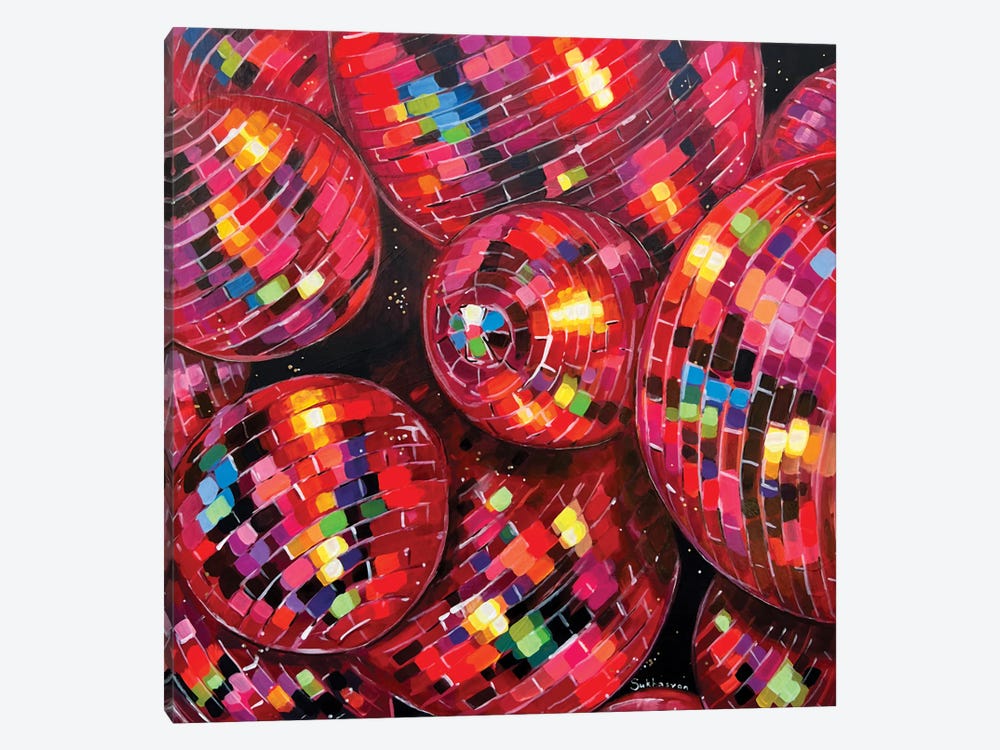 Still Life With Red Disco Balls by Victoria Sukhasyan 1-piece Art Print