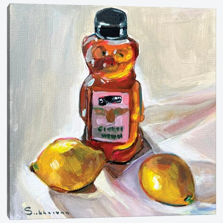 Still Life With Honey And Lemons Canvas Print #VSH254} by Victoria Sukhasyan Canvas Artwork