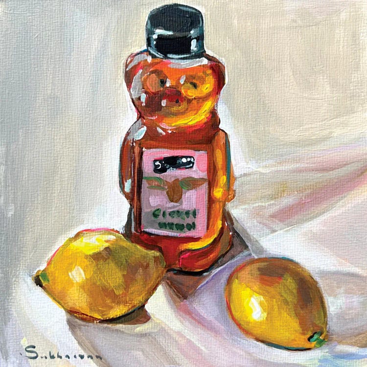 Still Life With Honey And Lemons