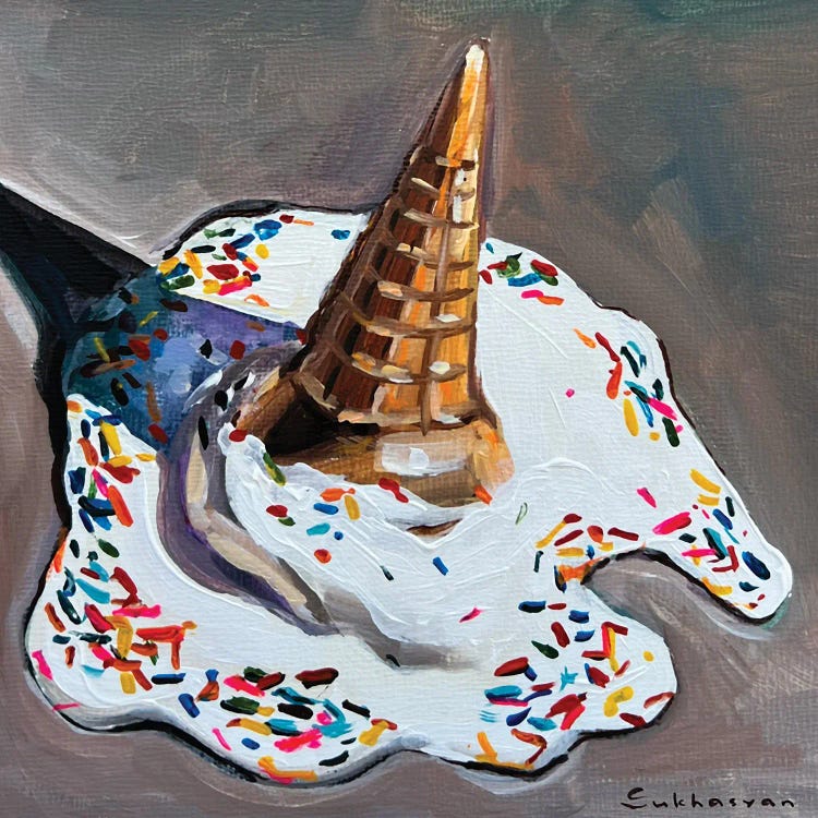 Still Life With Melted Ice Cream