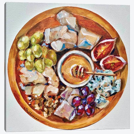 Still Life With Cheese Plate Canvas Print #VSH25} by Victoria Sukhasyan Art Print