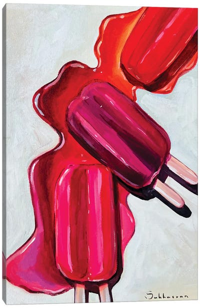 Still Life With Melted Popsicles Canvas Art Print - Victoria Sukhasyan