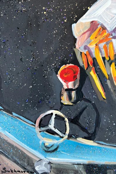 Still Lifes For The Modern World: Still Life With French Fries And Mercedes by Victoria Sukhasyan