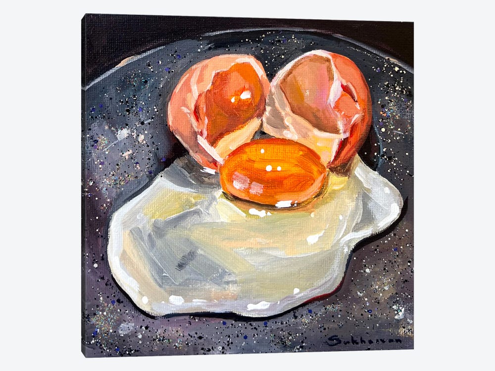 Still Life With Cracked Egg by Victoria Sukhasyan 1-piece Canvas Wall Art