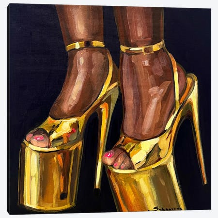 Still Life With The Golden Heels Canvas Print #VSH275} by Victoria Sukhasyan Canvas Art