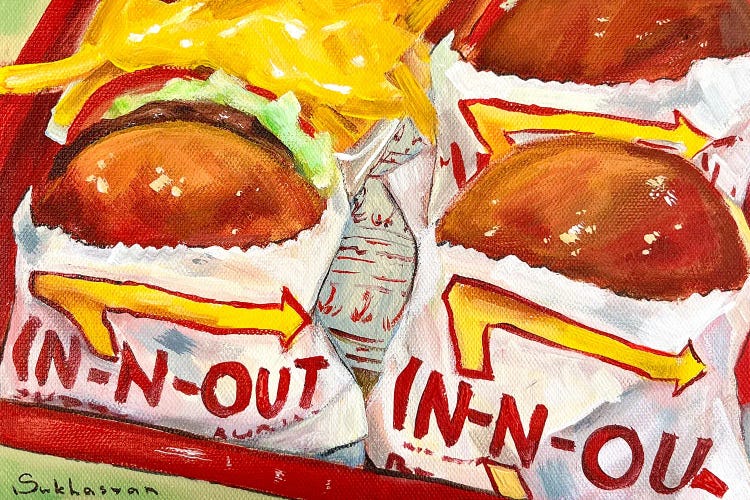 Still Life With In-N-Out Burgers And Fries IV