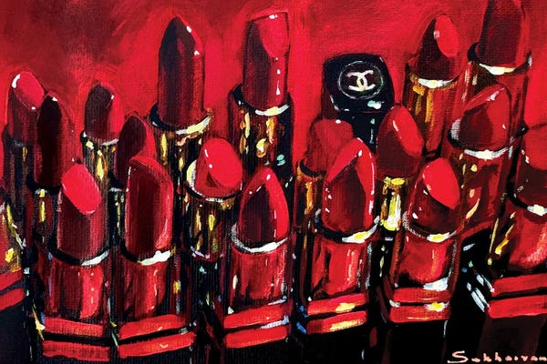 Victoria Sukhasyan: Still Life With Red Lipsticks by Victoria Sukhasyan