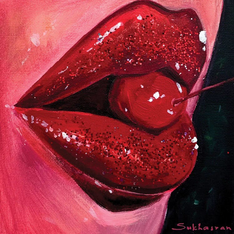 Cherry Lips by Victoria Sukhasyan wall art