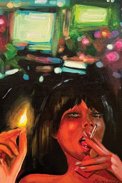 City At Night by Victoria Sukhasyan art print