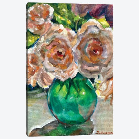 Still Life With Flowers Canvas Print #VSH34} by Victoria Sukhasyan Canvas Wall Art