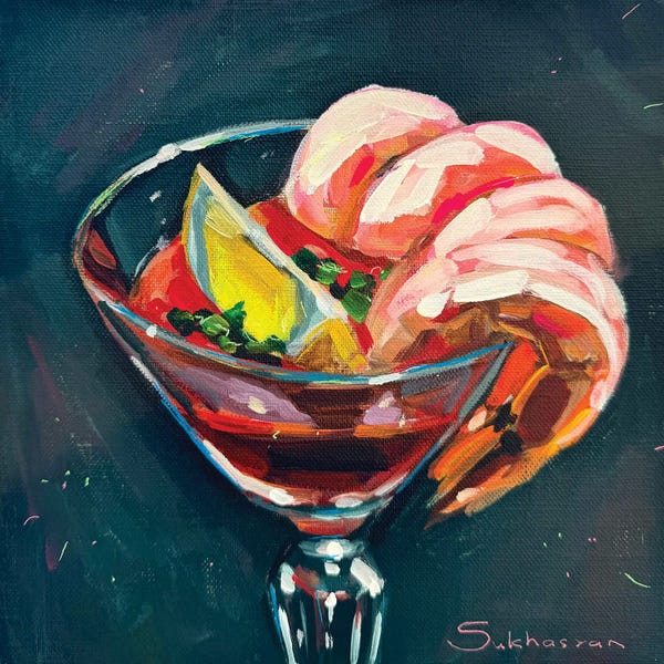 Food & Drink Still Life: Shrimp Cocktail by Victoria Sukhasyan