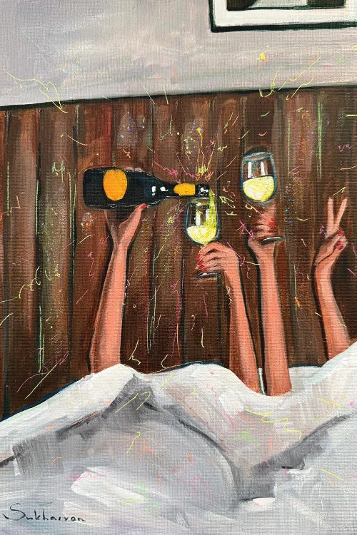 Body: Champagne In Bed by Victoria Sukhasyan