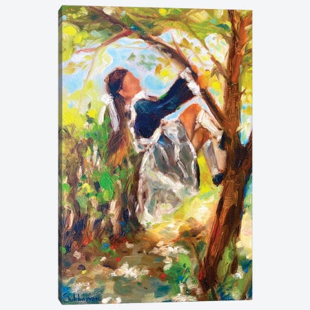 Girl Climbing A Tree Canvas Print #VSH37} by Victoria Sukhasyan Canvas Art