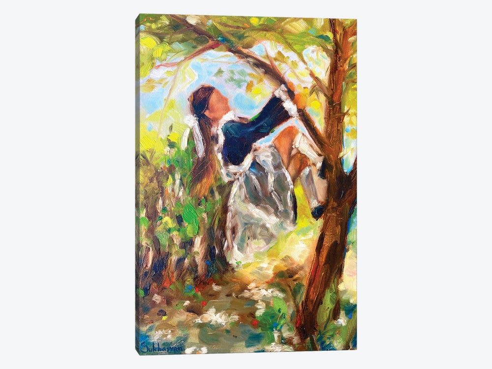 Girl Climbing A Tree by Victoria Sukhasyan 1-piece Canvas Art