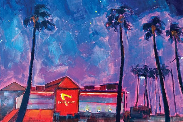 Los Angeles: Los Angeles At Night by Victoria Sukhasyan