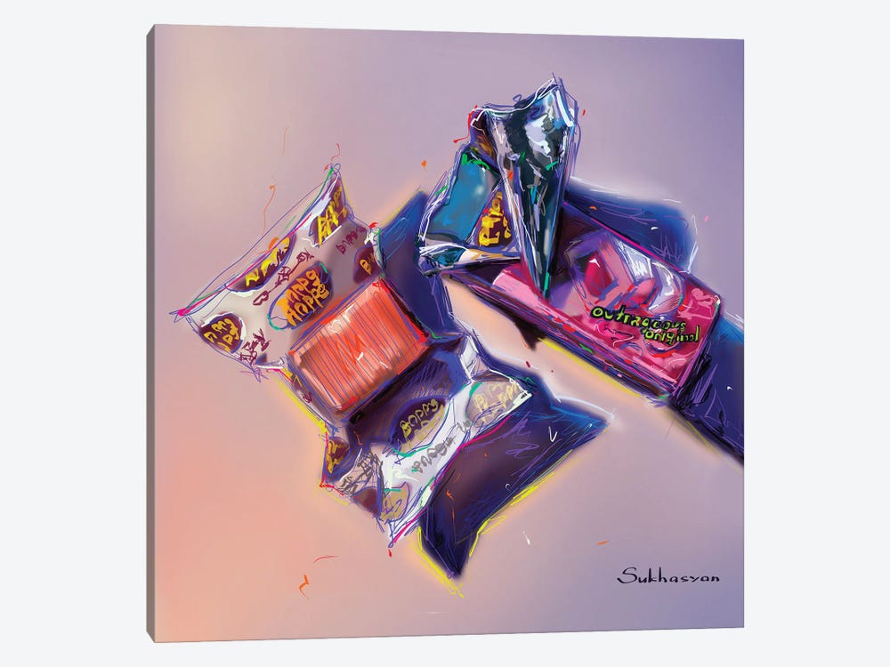 Still Life With Hubba Bubba Gum by Victoria Sukhasyan 1-piece Canvas Wall Art