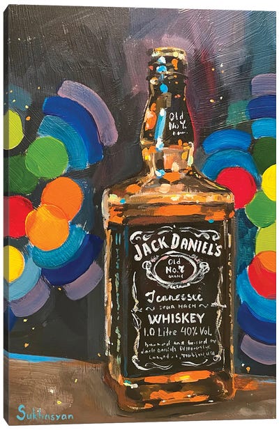 Still Life With Jack Daniel’s Canvas Art Print - Victoria Sukhasyan