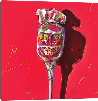 Still Life With Lollipop Canvas Art Print - Simple Pleasures