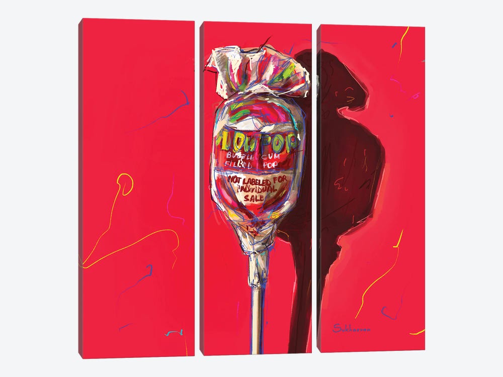 Still Life With Lollipop by Victoria Sukhasyan 3-piece Canvas Artwork