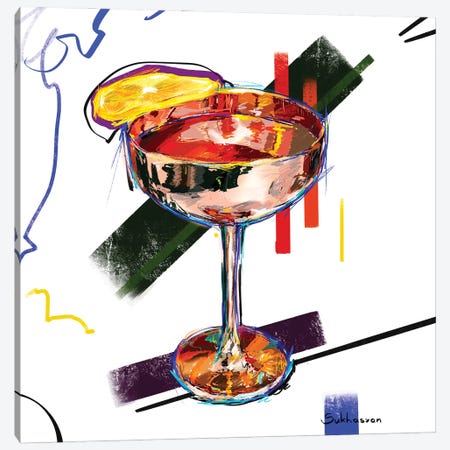 Still Life With Margarita Cocktail Canvas Print #VSH56} by Victoria Sukhasyan Canvas Wall Art