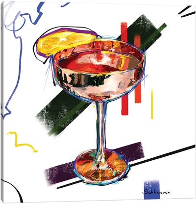 Still Life With Margarita Cocktail Canvas Art Print - Victoria Sukhasyan