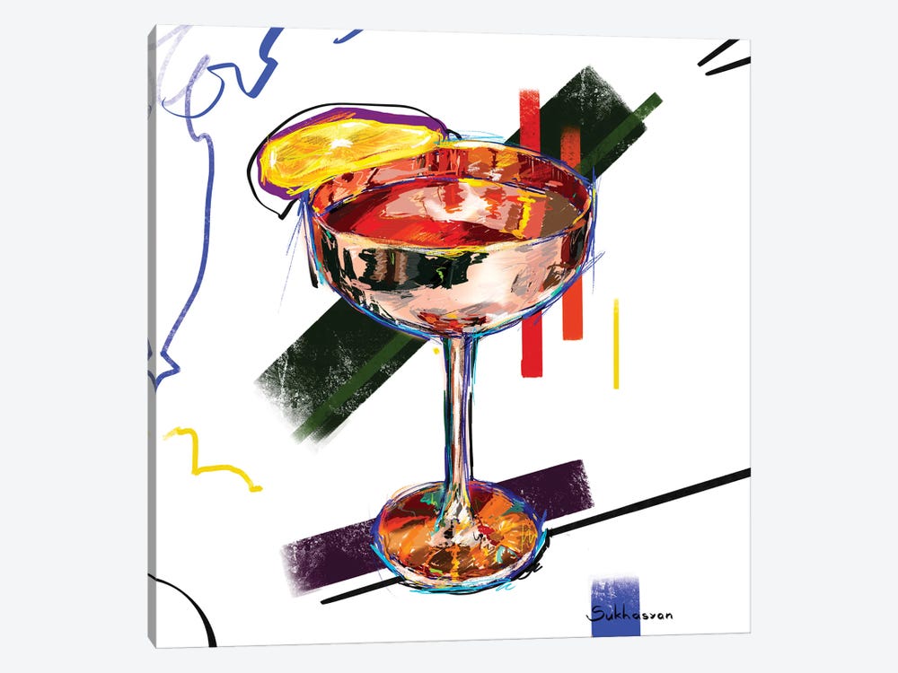 Still Life With Margarita Cocktail by Victoria Sukhasyan 1-piece Canvas Print