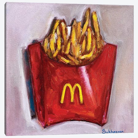 Still Life With McDonald’s French Fries Canvas Print #VSH58} by Victoria Sukhasyan Canvas Print