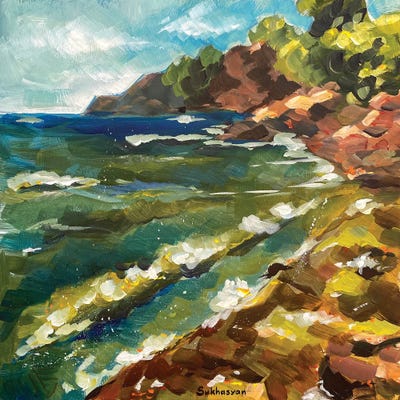 Ocean II by Victoria Sukhasyan metal wall art